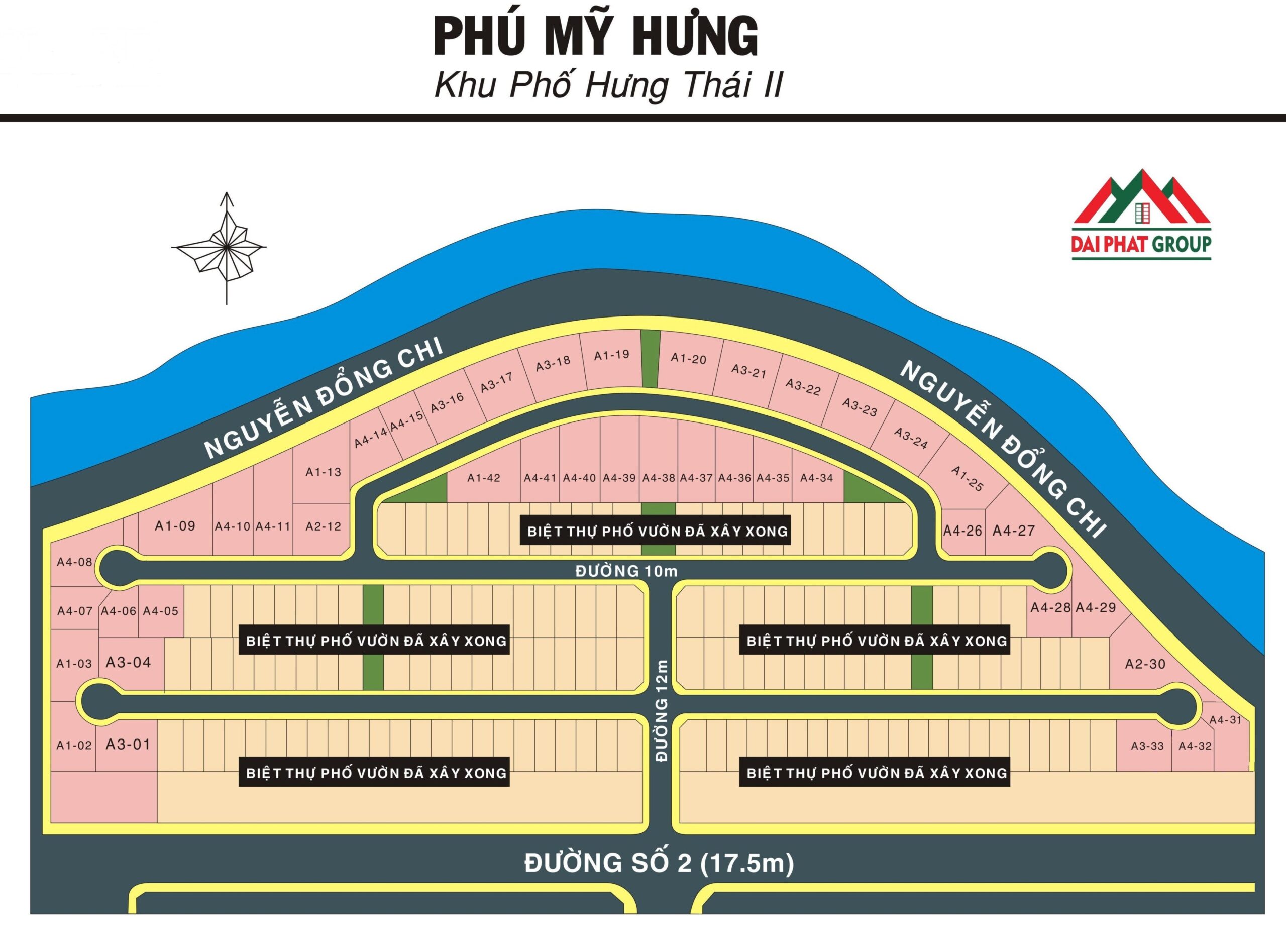 DỰ ÁN BIỆT THỰ HƯNG THÁI - KHU VĂN HOÁ GIẢI TRÍ- PHÚ MỸ HƯNG - QUẬN 7 5 Sơ Đồ Mặt Bằng Biệt Thự Hưng Thái 2