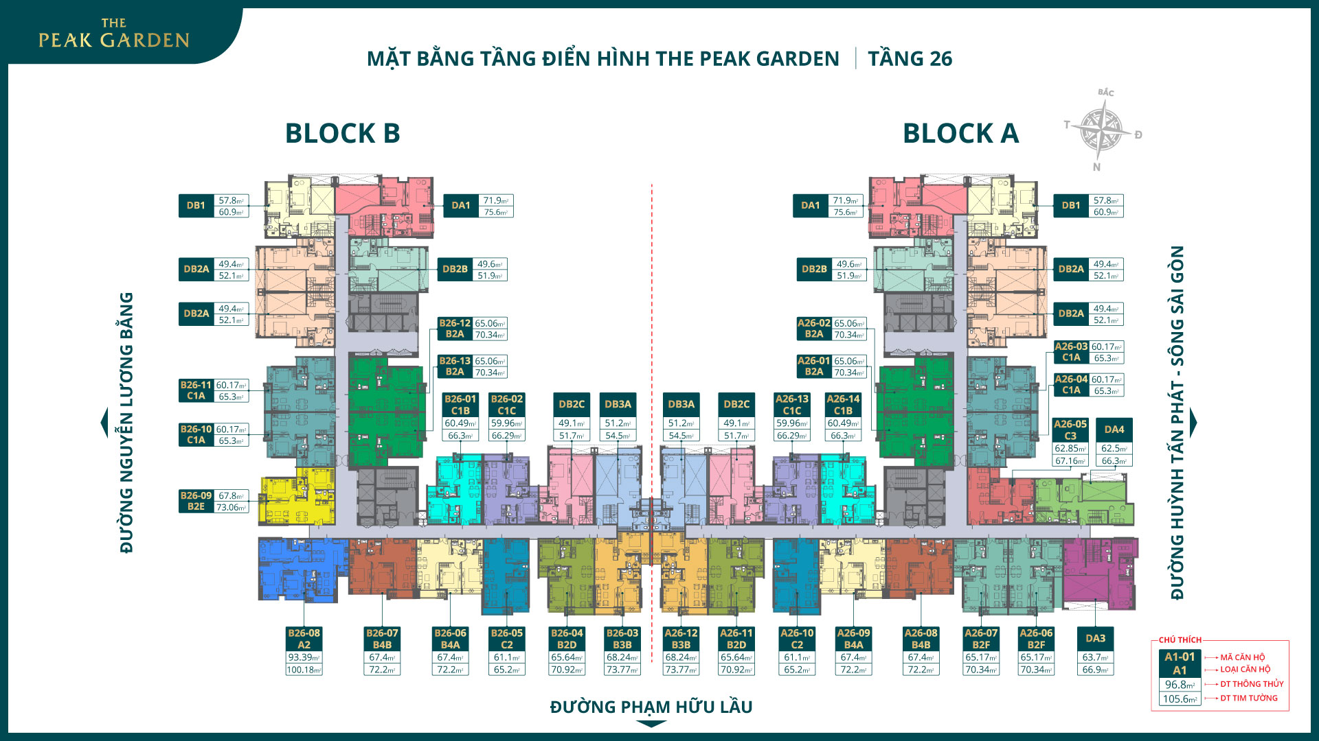 DỰ ÁN CĂN HỘ THE PEAK GARDEN QUẬN 7 39 mat bang tang 26