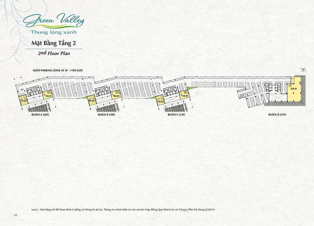 Mặt Bằng Tầng 2 Green Valley