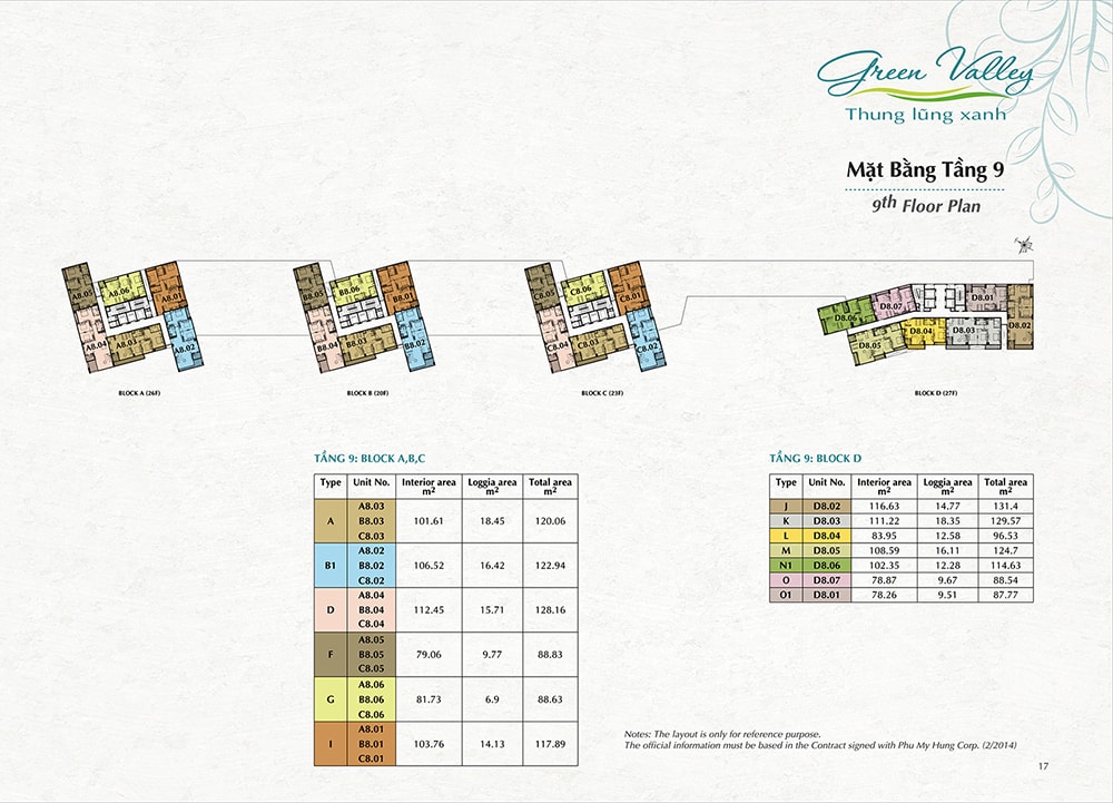 Mặt Bằng Tầng 9 Green Valley