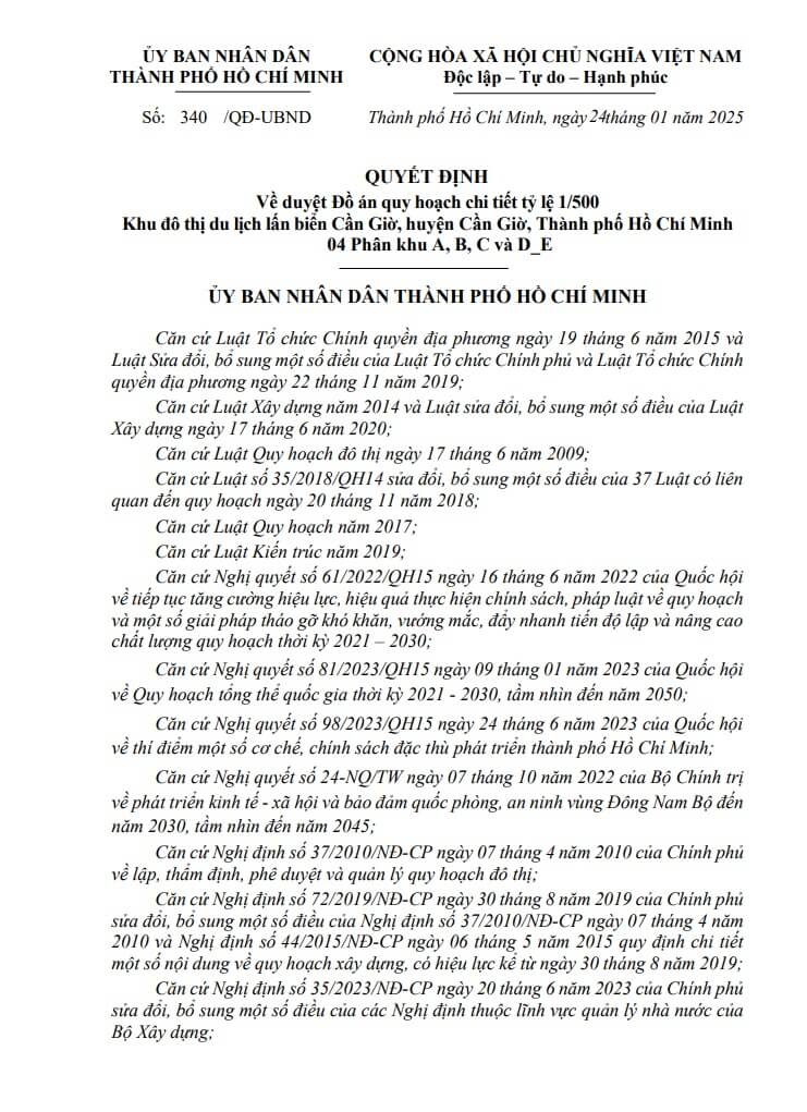 Pháp Lý Dự Án Vinhomes Green Paradise Cần Giờ