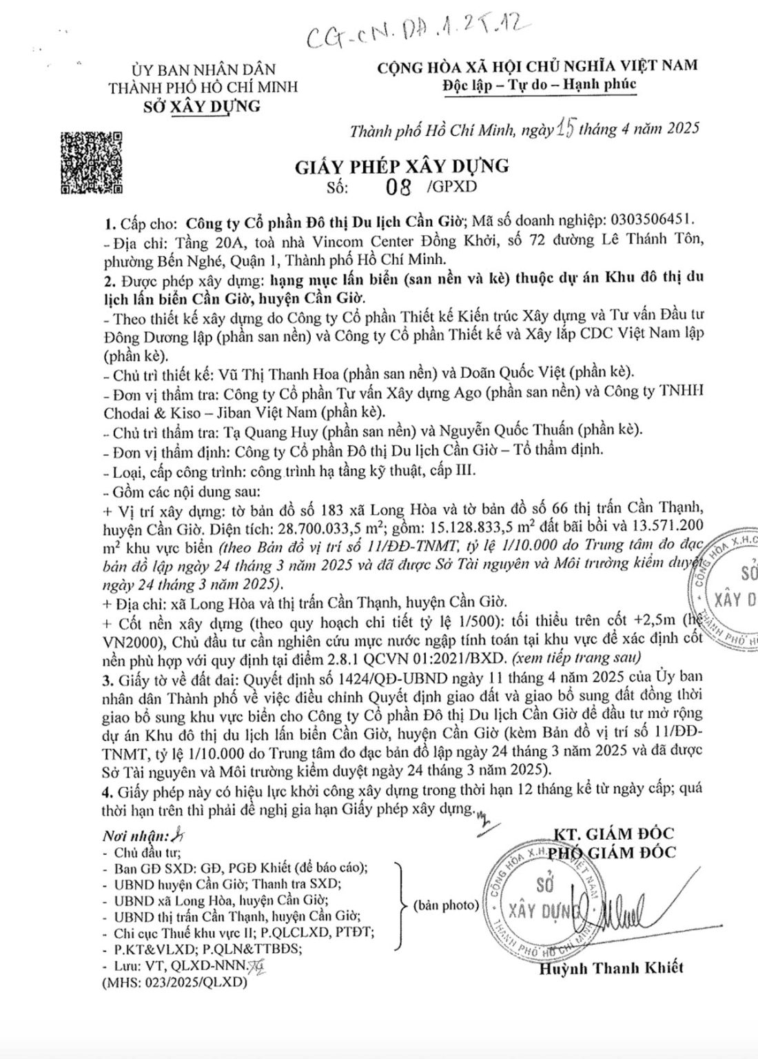 Pháp Lý Dự Án Vinhomes Green Paradise Cần Giờ