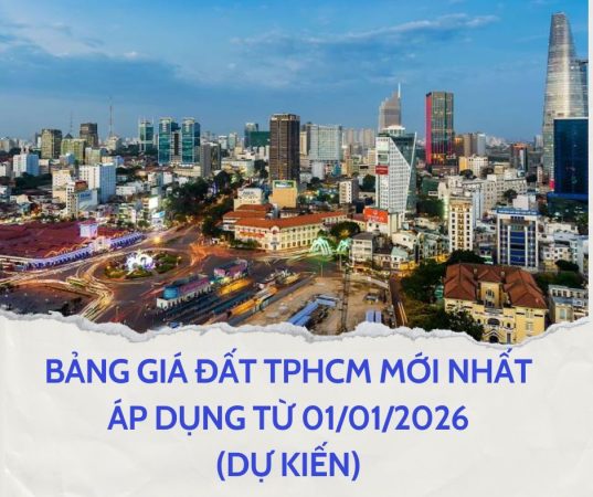 Bảng Giá đất Tphcm Mới Nhất áp Dụng Từ 01/01/2026 (dự Kiến)