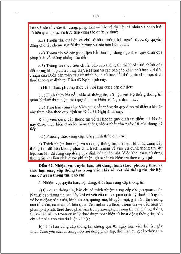 Ngân Hàng Sẽ Cung Cấp Những Thông Tin Gì Cho Cơ Quan Thuế Từ 1/7/ 2026?